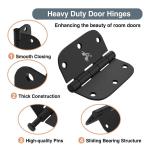 Alanes 3-Pack Silver Door Hinges for Cabinets, Drawers & Furniture – Removable Pin for Easy Installation