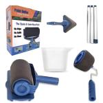 008 Paint Roller Brush Set – No-Drip Refillable Roller & Edger Kit with Telescopic Poles for Paint Projects