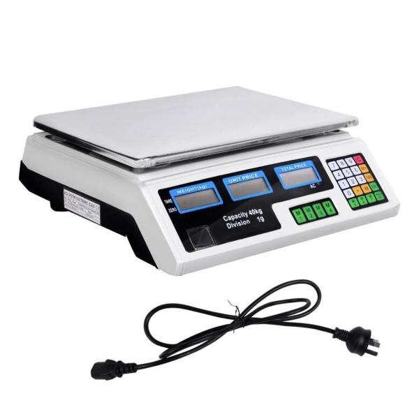 Digital Price Computing Scale – 40Kg Capacity – LCD Display with Unit Pricing & Tare Function for Shops & Markets