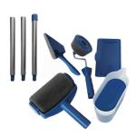 008 Paint Roller Brush Set – No-Drip Refillable Roller & Edger Kit with Telescopic Poles for Paint Projects
