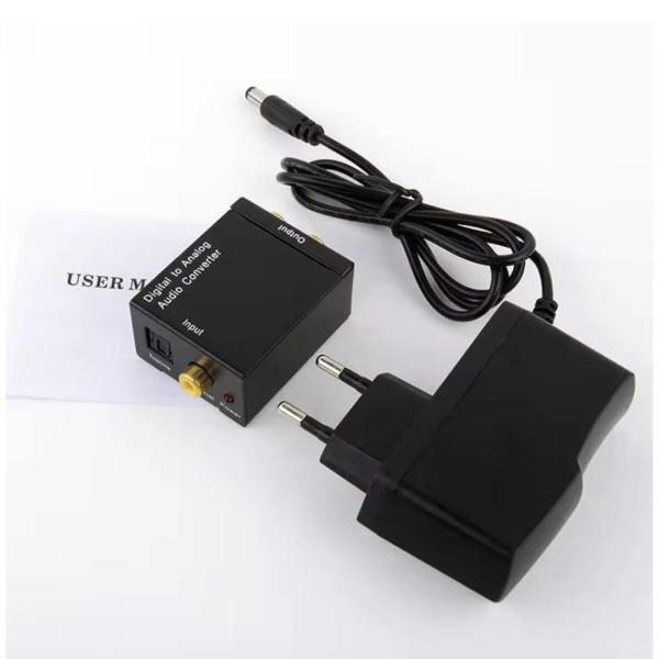 Digital to Analog Audio Converter – Optical (Toslink) to RCA (L/R) for Stereo Sound – GC Model