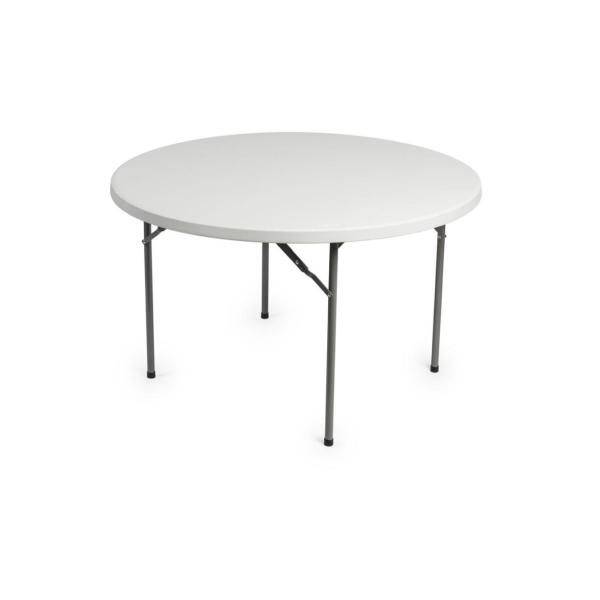 120cm Round Folding Event Table with Folded Legs – Durable HDPE Top & Steel Frame