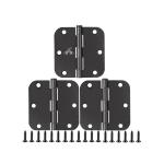 Alanes 3-Pack Silver Door Hinges for Cabinets, Drawers & Furniture – Removable Pin for Easy Installation