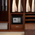 Compact Electronic Safe Box – Digital Keypad Lock, Steel Security (0.2 cu ft Capacity)